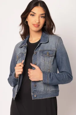 Ashley Dark Vintage Wash Denim Jacket