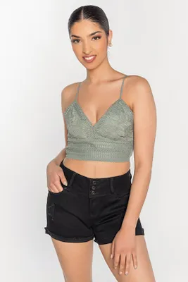 Textured Laced Bralette
