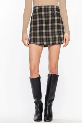 Plaid Wrap Skirt