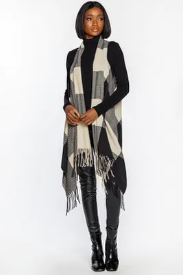 Buffalo Plaid Blanket Vest