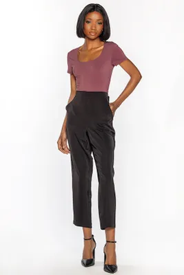 Satin Tapered Leg Trouser