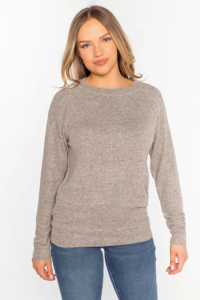 SuperSoft Long Sleeve Sweater with Flatlock Stitching