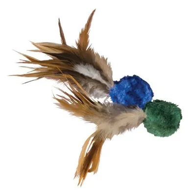 KONG - Cat Toy - Crinkle Ball with Feathers