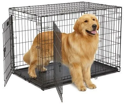 Midwest - Wire Dog Crate - Contour Double Door Black