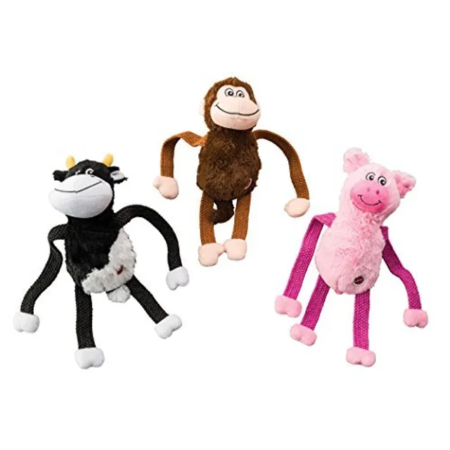 Top Paw, Dog, Top Paw Squeaker Crinkle Monkey Dog Toy