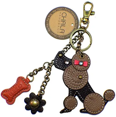 Chala - Keychain - Brown Standard Poodle