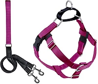 2 Hounds Design - Dog Harness & Leash - Freedom No Pull , Raspberry