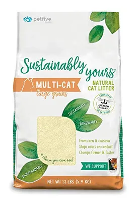 Sustainably Yours - Cat Litter - Natural Multi Cat Small Grains