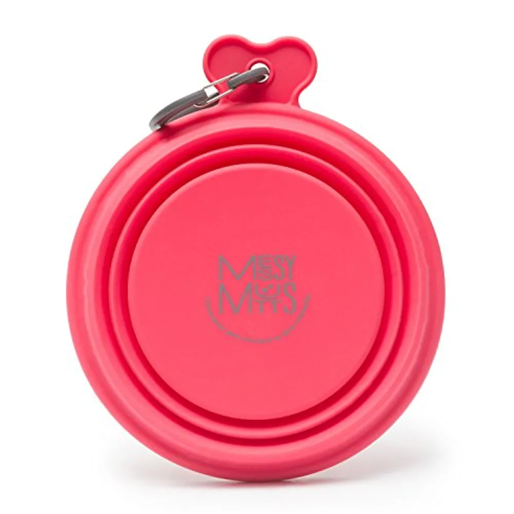 Messy Mutts - Collapsible Pet Bowl - Pink