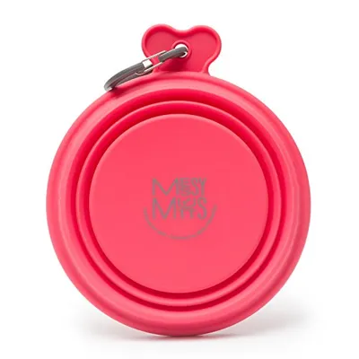 Messy Mutts - Collapsible Pet Bowl - Pink