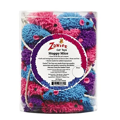 Zanies - Cat Toy - Assorted Moppy Mice