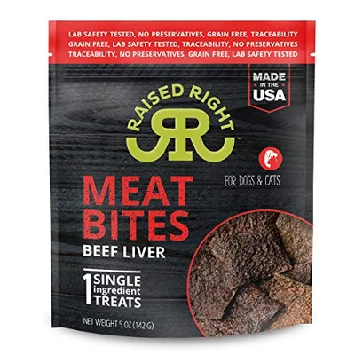 Raised Right - Pet Treats - Beef Meat Bites