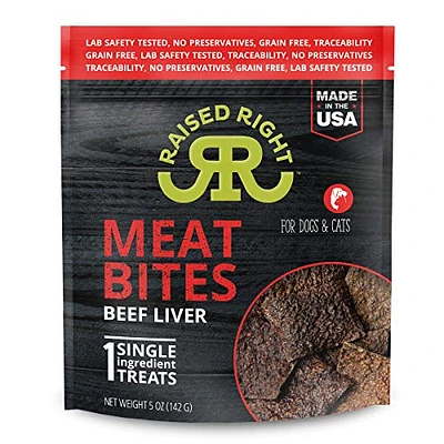 Raised Right - Pet Treats - Beef Meat Bites