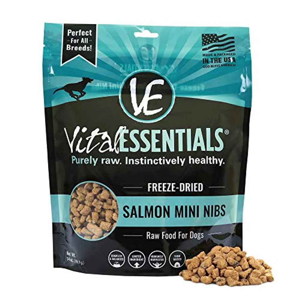 Vital Essentials - Freeze Dried Dog Food - Salmon Mini Nibs