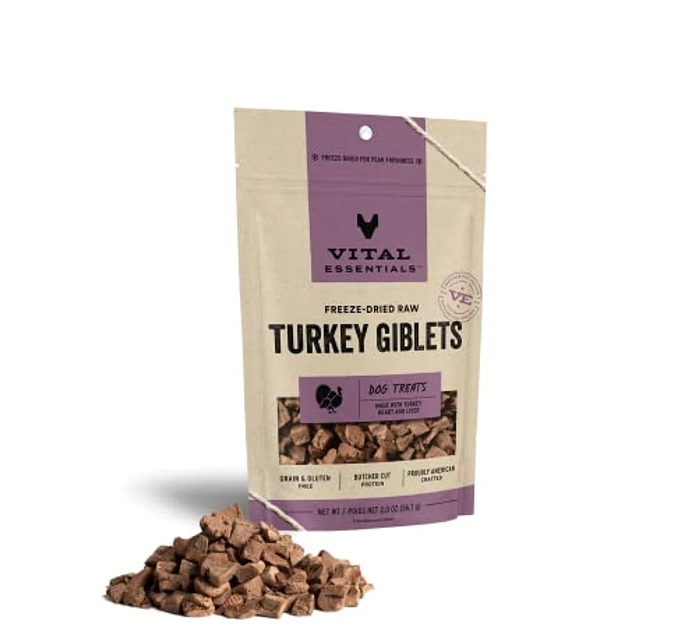 Vital Essentials - Dog Treat - Freeze Dried Turkey Giblets