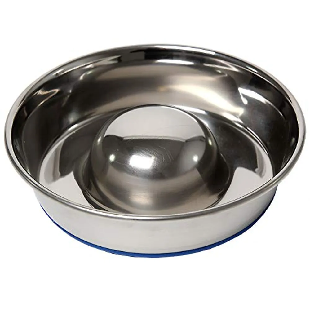 Slow Feed Dog Bowl Durapet Premium Stainless Steel