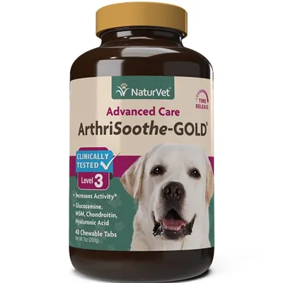 NaturVet - Dog Hip & Joint Chewable Tablets - ArthriSoothe Gold Level 3