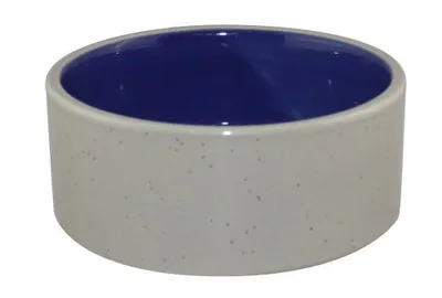 Ethical Pet - Dog Dish White & Blue Stoneware