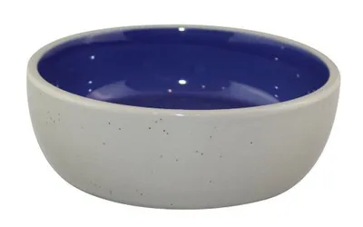 Ethical Pet - Cat Dish - White & Blue Stoneware