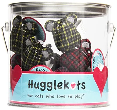 HuggleHounds - Cat Toy - Hugglekats - Mouse with Catnip - Assorted