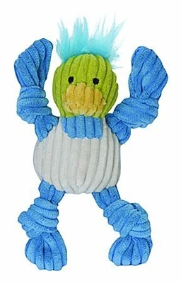 HuggleHounds - Dog Toy - Plush Corduroy Durable Knotties Duck