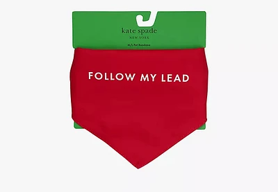 Kate Spade New York - Reversable Dog Bandana - Follow Lead/Woof