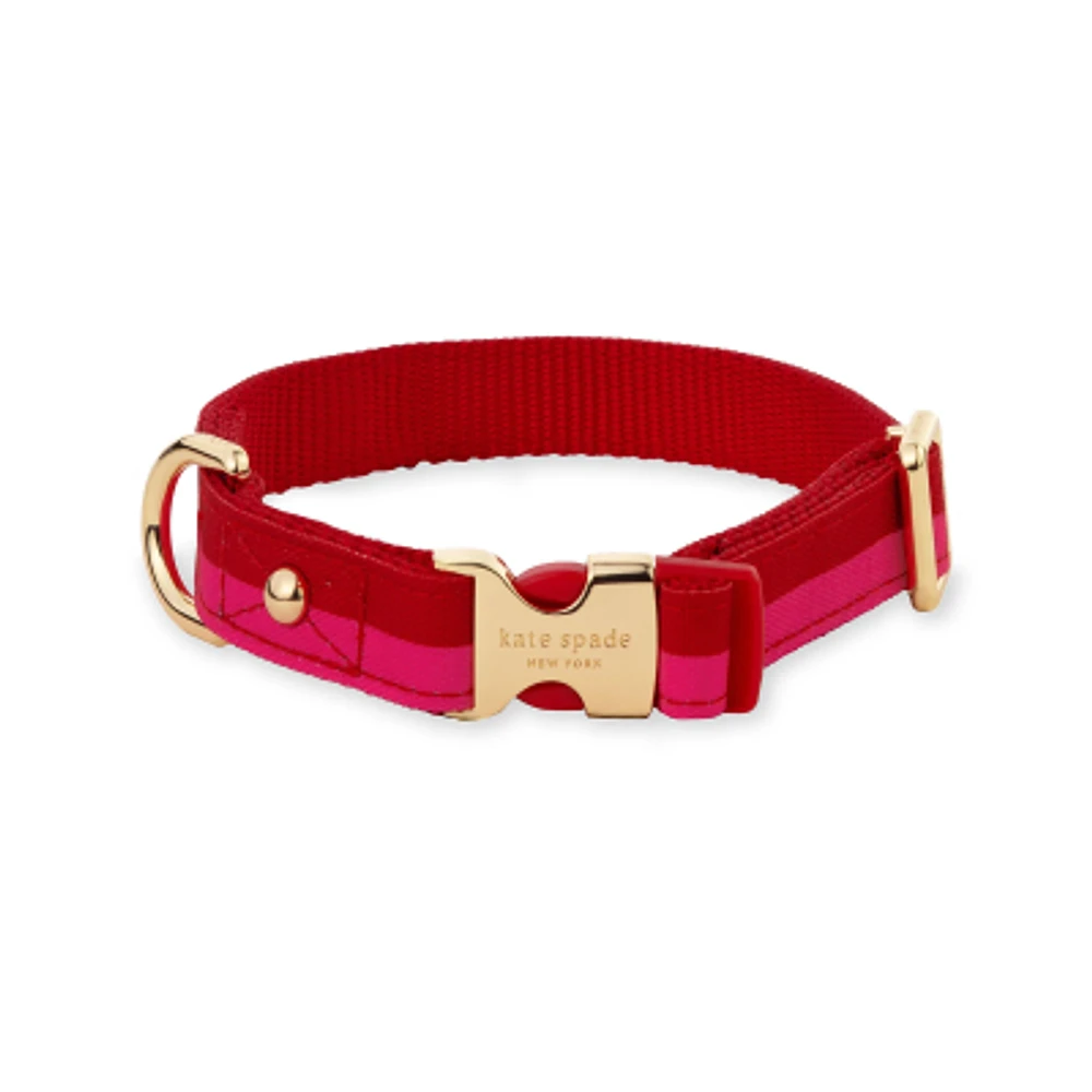 Kate Spade New York - Dog Collar - Red & Pink Colorblock