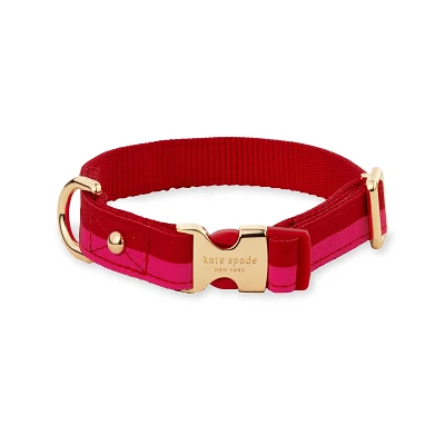 Kate Spade New York - Dog Collar - Red & Pink Colorblock