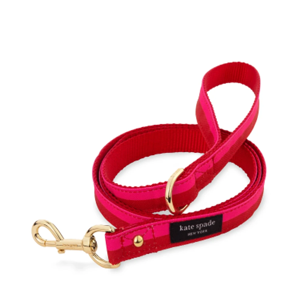 Kate Spade New York - Dog Leash - Red and Pink Colorblock