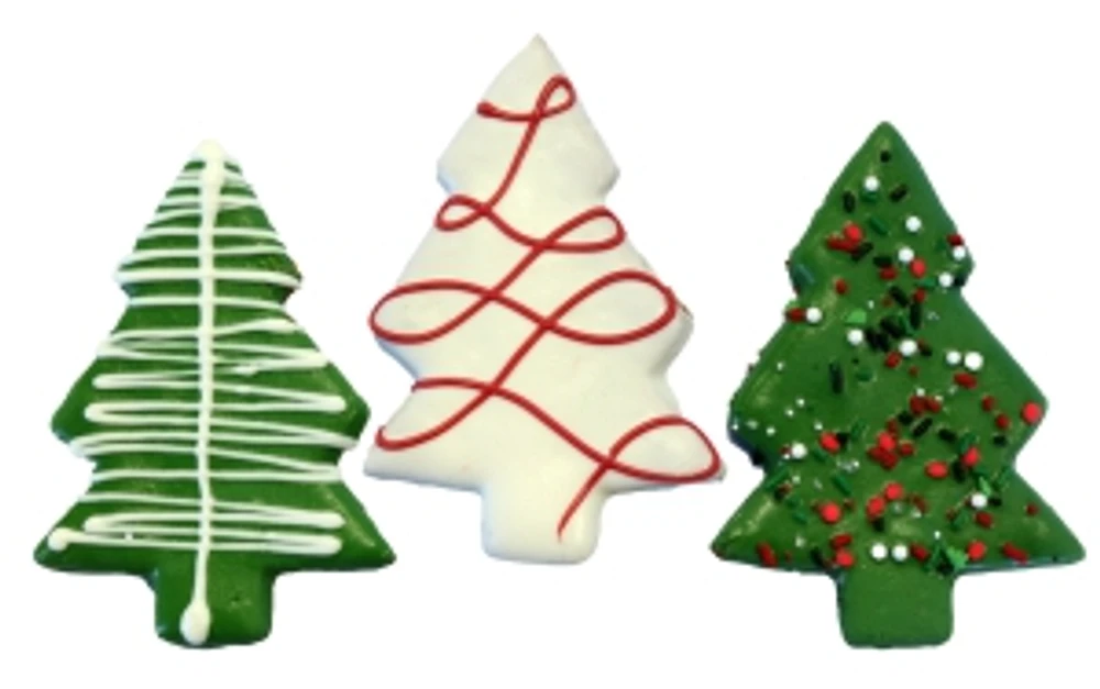 Preppy Puppy - Dog Cookie - Assorted Natural Christmas Trees