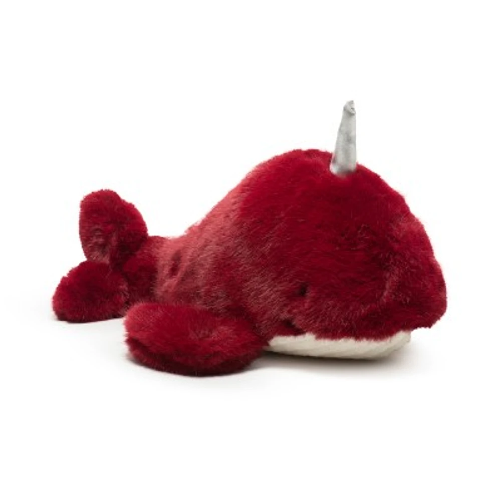 HuggleHounds - Dog Toy - Christmas Red Narwhal Knottie