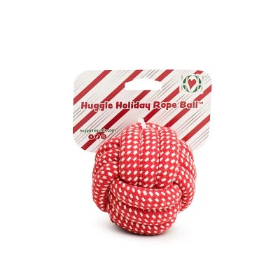 HuggleHounds - Dog Toy - Christmas Knotted Ball