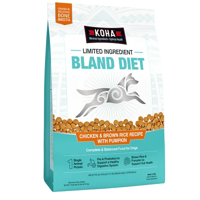 KOHA - Dry Dog Food - Limited Ingredient Bland Diet Chicken and Brown Rice Recipe with Pumpkin