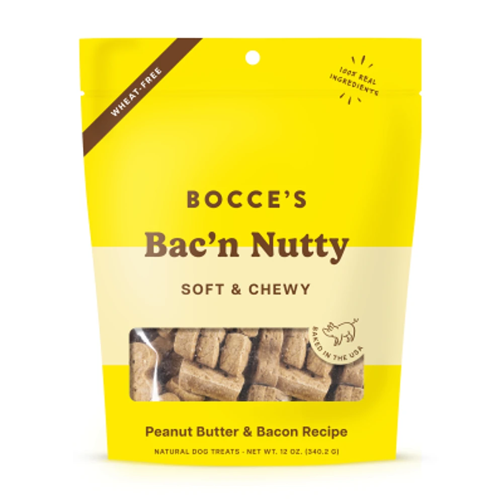 Bocce's Bakery - Soft & Chewy Dog Treat - Bac'n Nutty