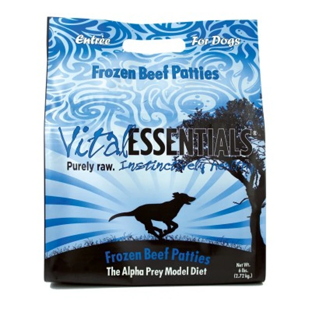 Vital Essentials - Frozen Dog Food - Beef Patties