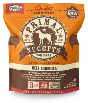 Primal - Frozen Dog Food - Nugget - Beef