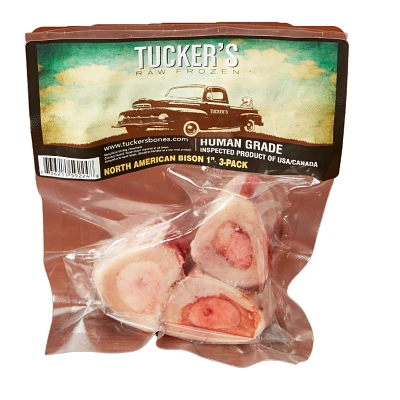 Tucker's - Frozen Bison Bones for Dogs - 1 inch 3 pack