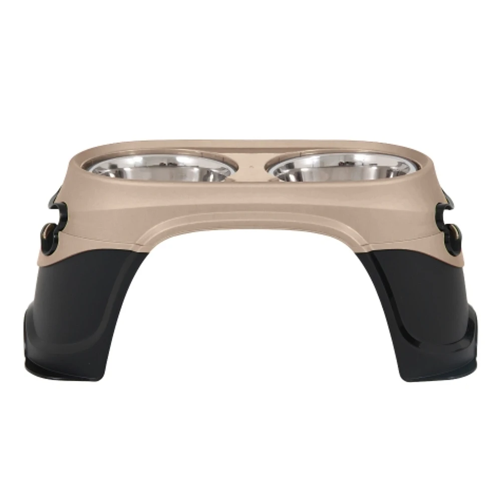 Petmate - Bowl - Easy Reach Diner - Black/Pearl Tan