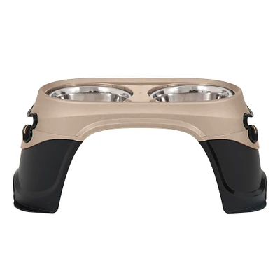 Petmate - Bowl - Easy Reach Diner - Black/Pearl Tan