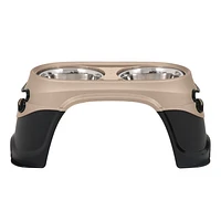 Petmate - Bowl - Easy Reach Diner - Black/Pearl Tan