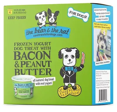 Bear & Rat - Dog Treat - Peanut Butter with Bacon Frozen Yogurt
