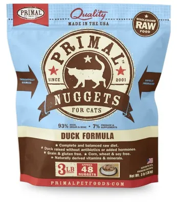 Primal - Raw Cat Food - Duck Nuggets