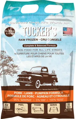 Tucker's - Frozen Dog Food Pork,  Lamb, & Pumpkin