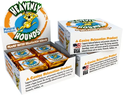 Heavenly Hounds - Calming Dog Treat - Peanut Butter Relaxation Square