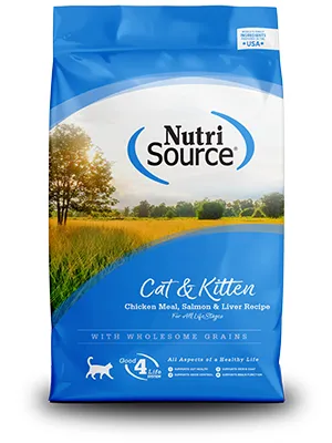 NutriSource - Cat Food & Kitten Chicken Meal, Salmon