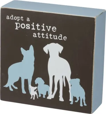 Primitives by Kathy - Box Sign - Adopt Positive