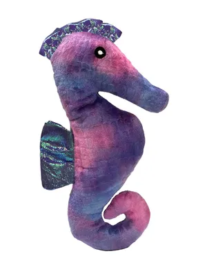 Patchwork - Dog Toy - Tie Dye Seahorse