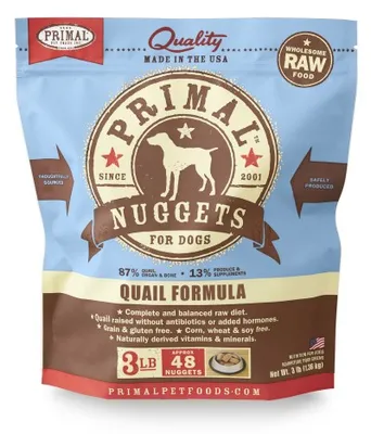 Primal - Frozen Dog Food - Nuggets - Quail