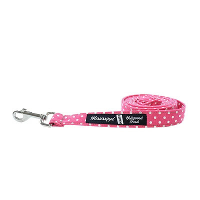 Dog Leash - Pink Mini Dot