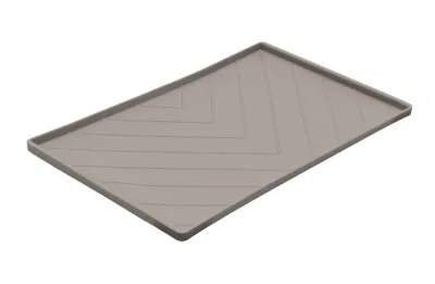 Messy Mutts - Silicone Food Mat with Metal Sides - Grey